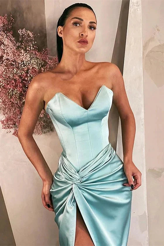 Amazing Sweetheart High Split Mermaid Prom Dress Long Evening Gowns