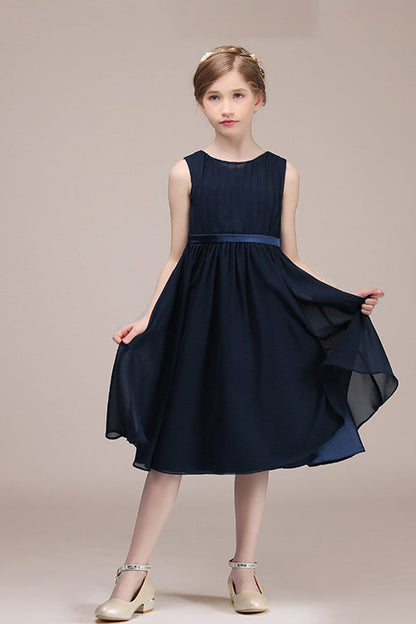Beautiful Black Jewel Sleeveless Flower Girl Dress in Tulle