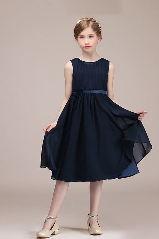 Beautiful Black Jewel Sleeveless Flower Girl Dress in Tulle