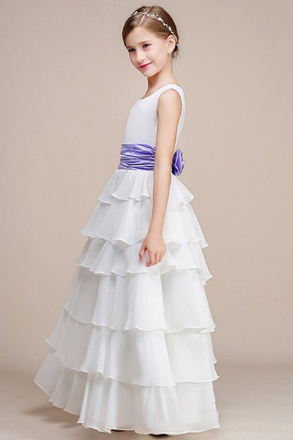 Beautiful Jewel Ankle Length Flower Girl Dress