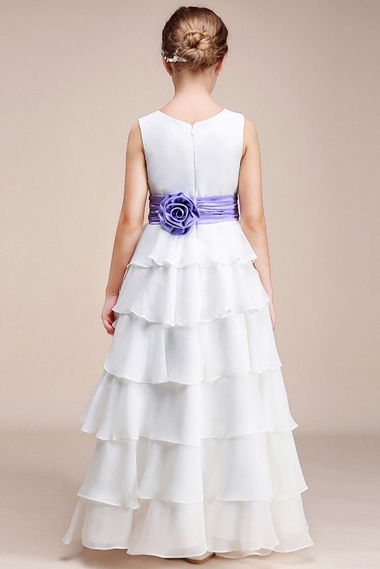 Beautiful Jewel Ankle Length Flower Girl Dress