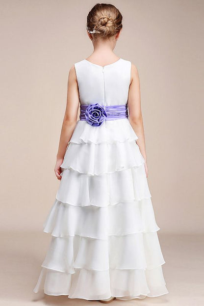 Beautiful Jewel Ankle Length Flower Girl Dress