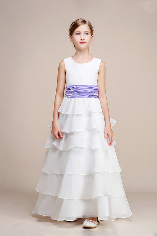 Beautiful Jewel Ankle Length Flower Girl Dress