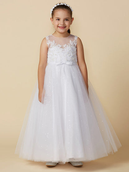 Beautiful Lace Tulle Princess Dress for Flower Girls