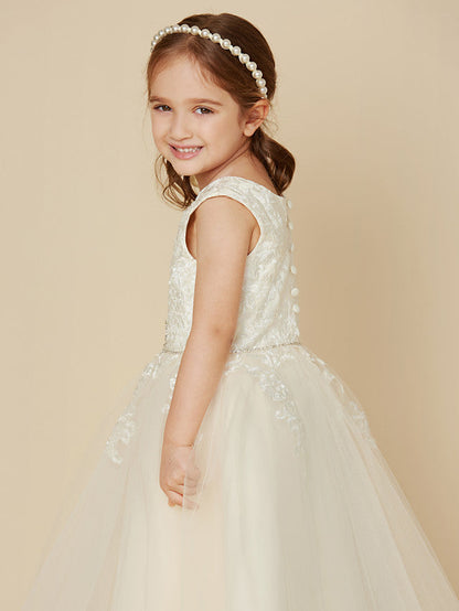 Elegant A-Line Knee Length Dress with Beading and Appliques