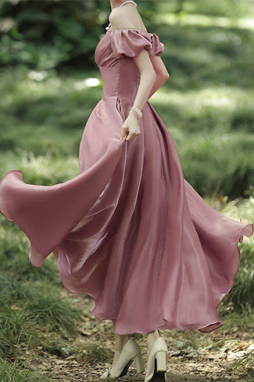 Elegant Sweetheart Long Evening Dress with Off-The-Shoulder