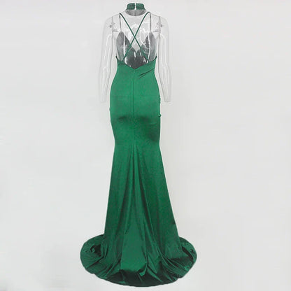 Elegant V-Neck Mermaid Prom Dresses Long Evening Gowns
