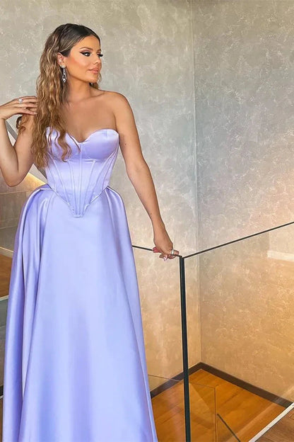Glamorous Sweetheart Lilac Long Evening Dress Online