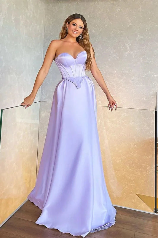 Glamorous Sweetheart Lilac Long Evening Dress Online