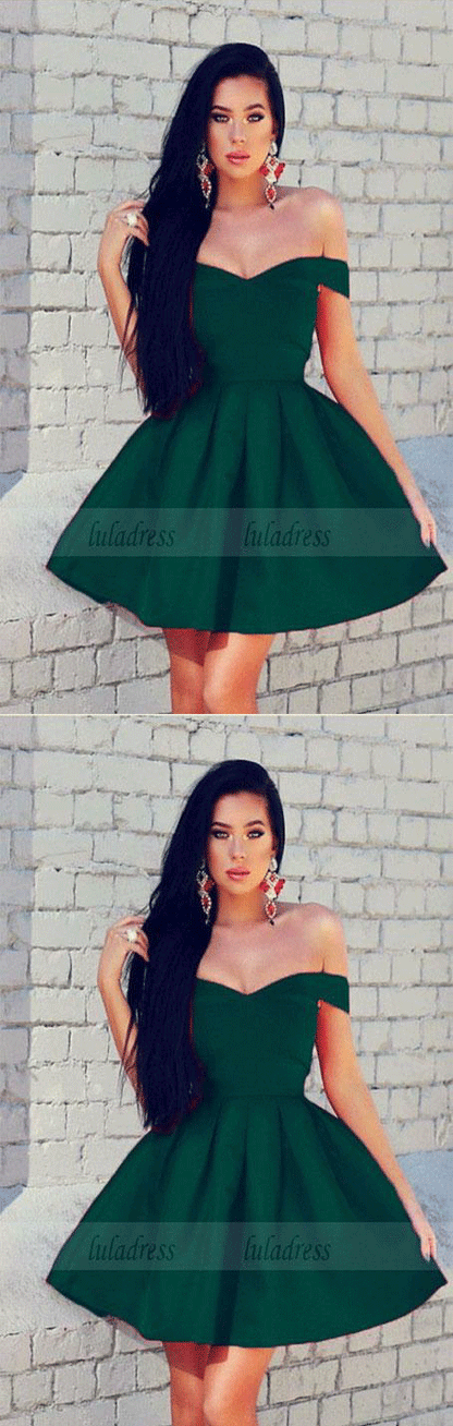 dark green homecoming dresses,short cocktail dress,emerald green homecoming dress