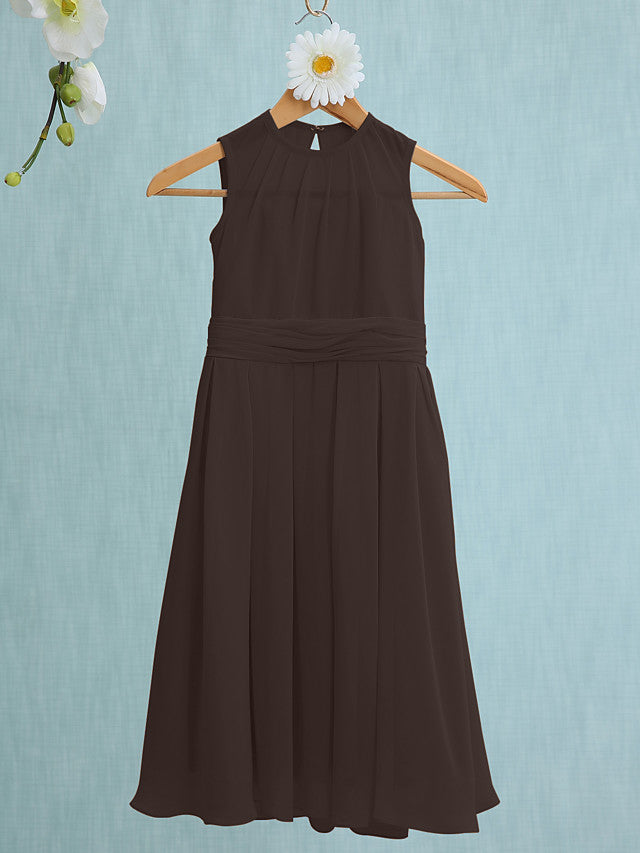 Jewel Sleeveless Knee Length Flower Girl Dress with Tulle