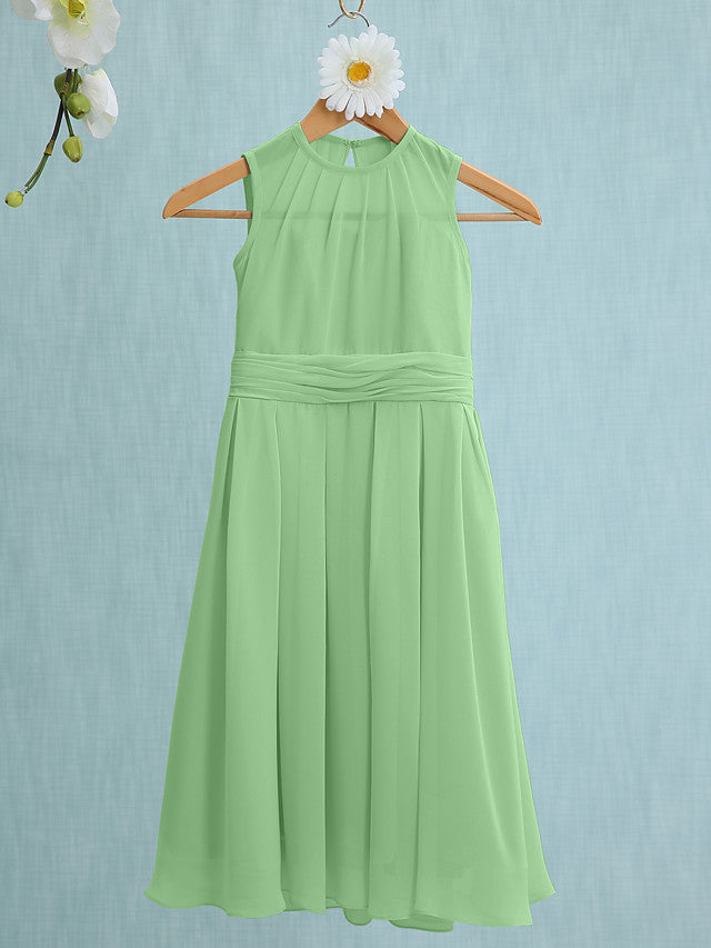 Jewel Sleeveless Knee Length Flower Girl Dress with Tulle
