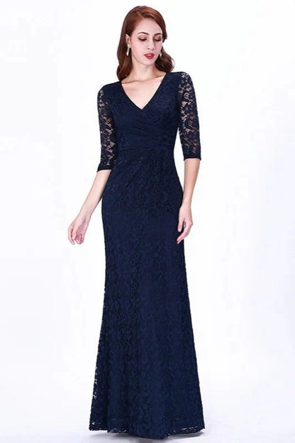 Stunning Navy Different Styles Long Mermaid Evening Gowns